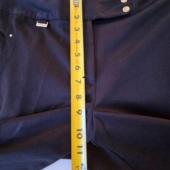 Bette and Court Womens Polyester Zip Closure Golf Capris Pants Black Size 6 - Picture 11 of 14